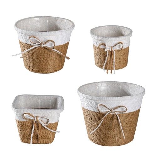 Woven plant basket - woven,