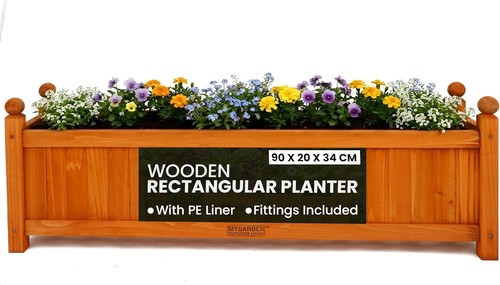 Trough planter with - with, pe