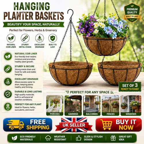 Metal hanging basket plant - hanging,