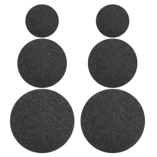 Pcs black felt pads flower - 6,
