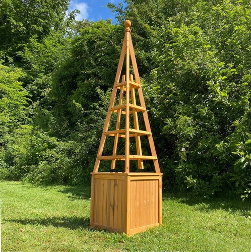 Wooden garden planter square - wooden,
