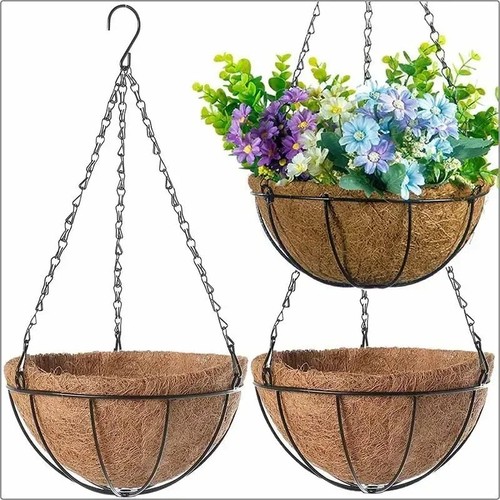 Round wire hanging plant - wire,